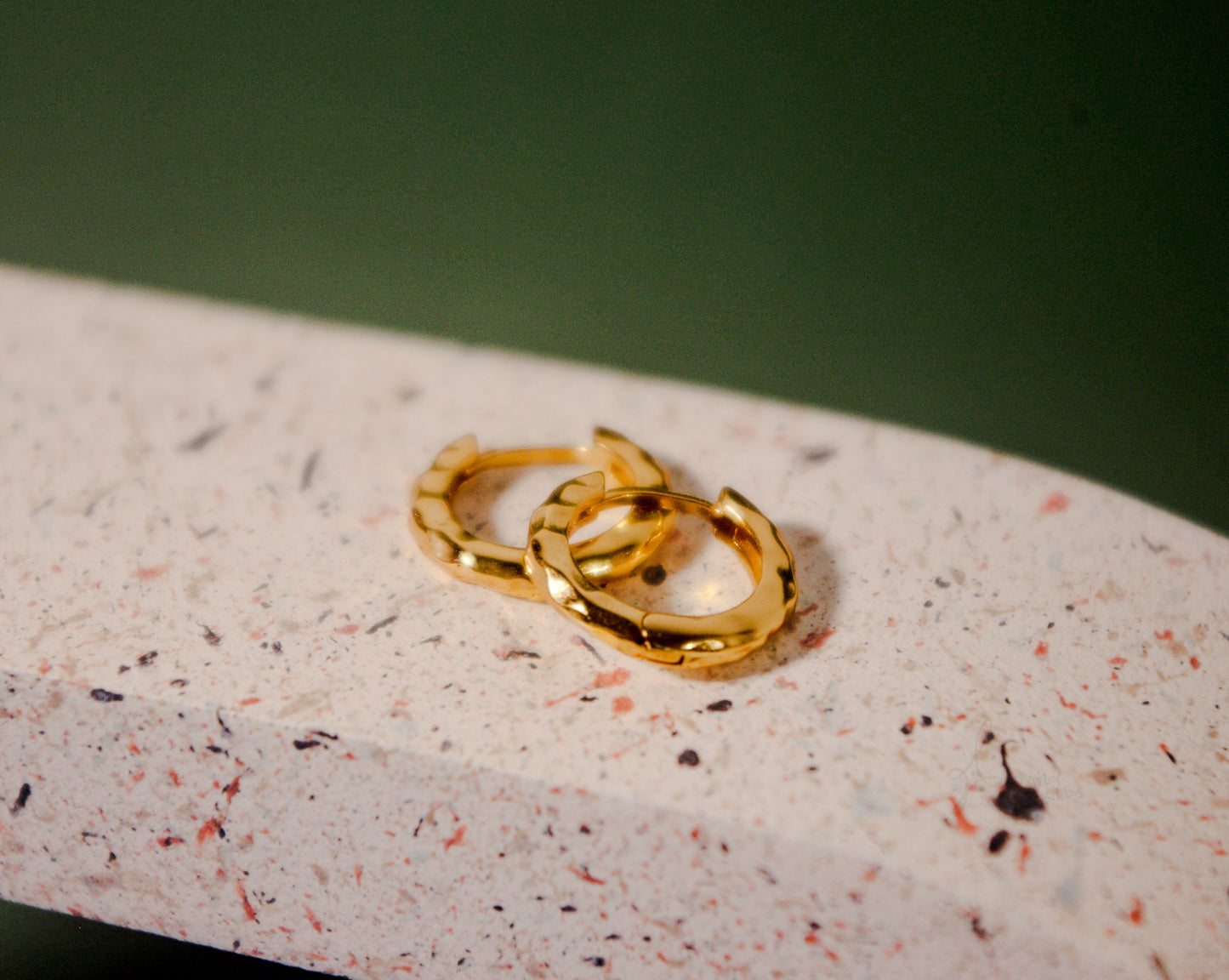 Adin Hammered Huggie - Daily Sparkles