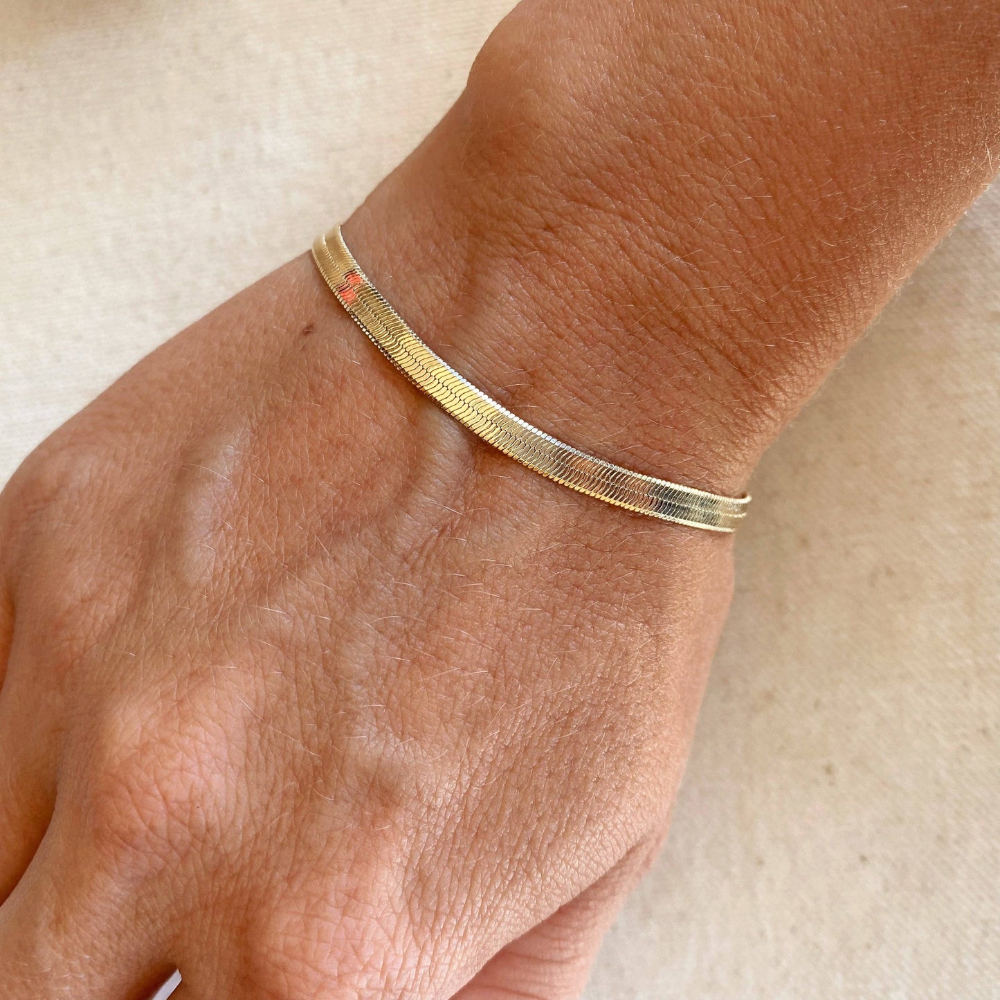 Classic Herringbone Bracelet - Daily Sparkles
