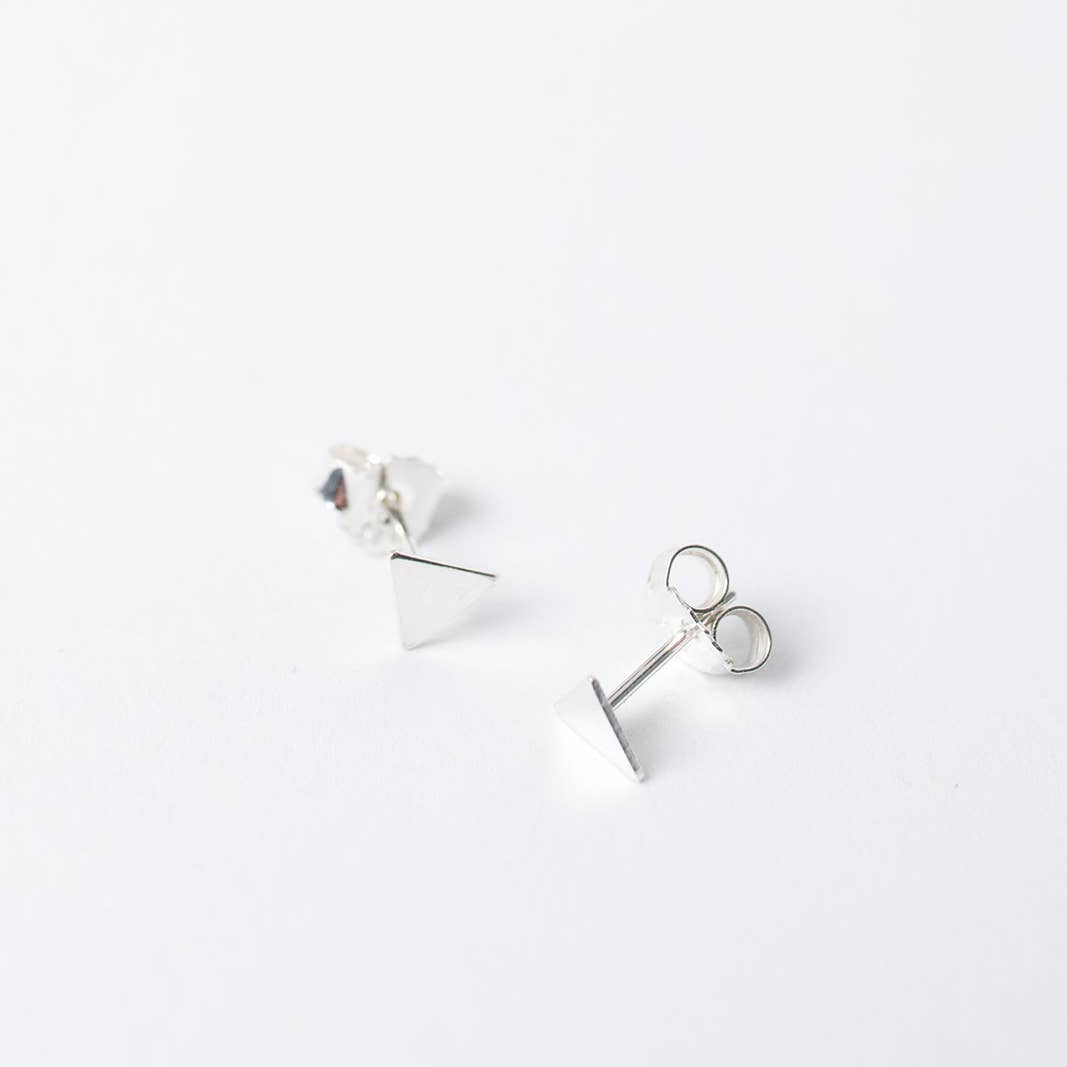 Tiny Triangle Stud Earrings - Daily Sparkles