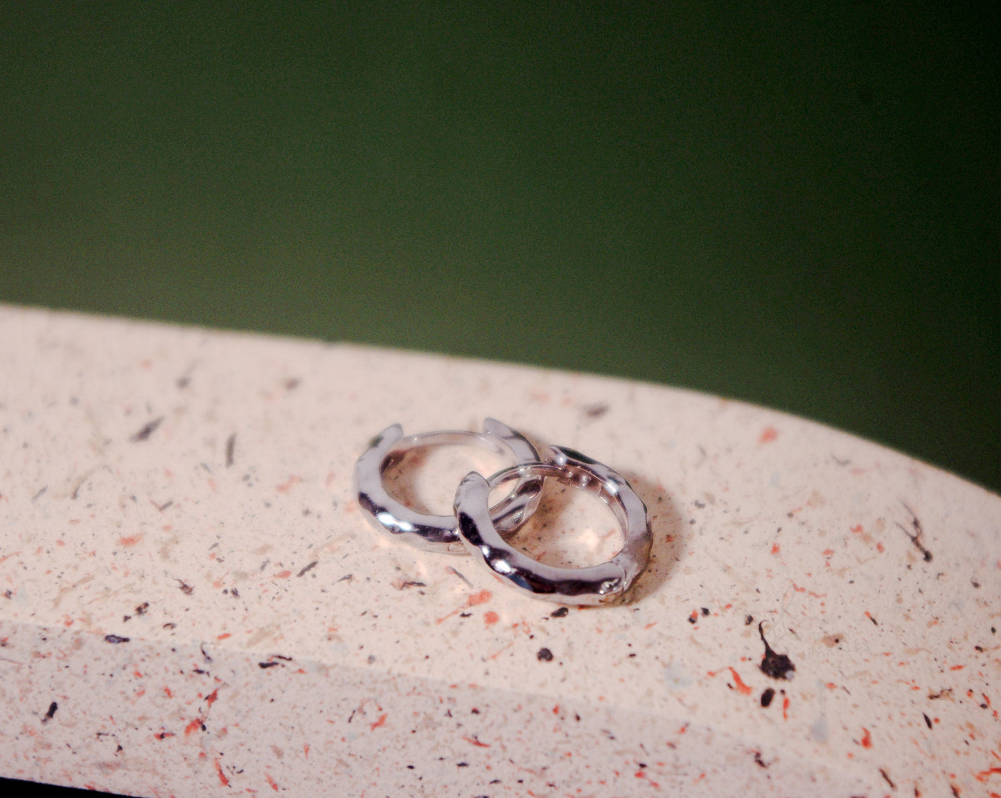 Adin Hammered Huggie - Daily Sparkles 