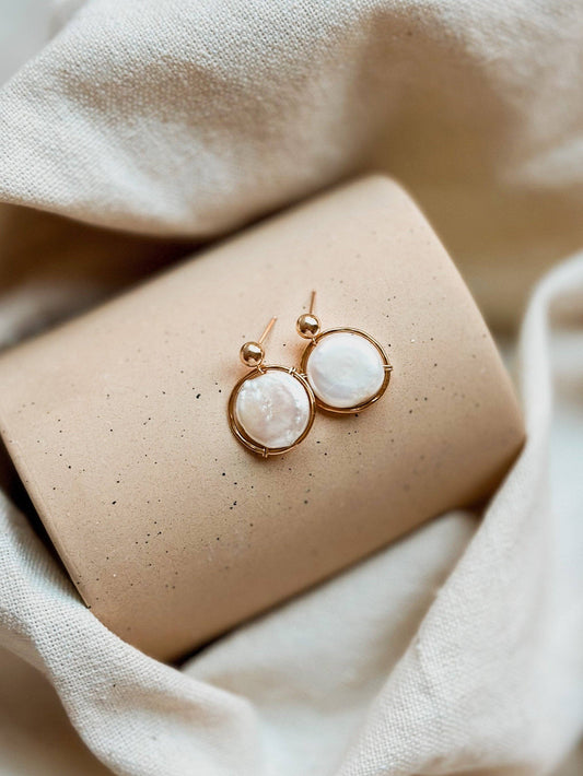 Pearl Halo Earrings - Daily Sparkles 