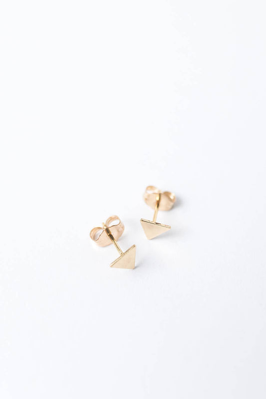 Tiny Triangle Stud Earrings - Daily Sparkles 